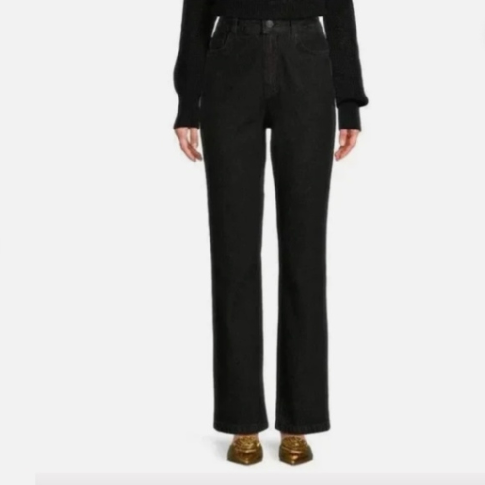 Antonio Melani X Jennifer Sumko Abigail Black Denim Straight Leg Jeans 27